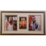 A framed and glazed collage for Die Hard with a Vengance signed by Bruce Willis and Samuel L.