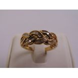 9ct yellow gold diamond dress ring, approx total weight 4.7g