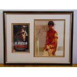 A framed and glazed collage for Scarface signed by Al Pacino, to include COA