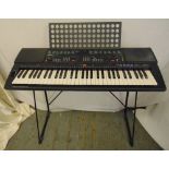 Yamaha PSR500 Electronic Keyboard Synthesizer 61 Key Midi Pitch Bend to include stand and relevant