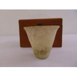 An early Roman glass beaker in cedarwood case