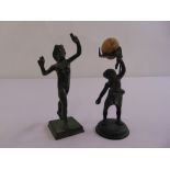 Two bronze figurines of classical figures