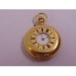 Leroy and Fils 18ct yellow gold half hunter ladies pocket watch no 45787, approx total weight 37.2g