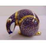 Royal Crown Derby figurine of a beaver, marks to the base