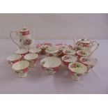 Royal Albert Lady Carlyle teaset to include teapot, hot water jug, sugar bowl, milk jug, cups,