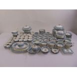 Wedgwood Turquoise Florentine W2714 dinner service to include plates, cups, saucers, serving dishes,