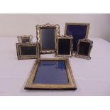 Seven silver mounted photograph frames of varying shape and sizes