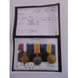 WW1 trio of medals to include 1914-15 Star, George V medal and Great War for Civilisation medal