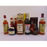 A quantity of alcohol to include whisky, brandy, liqueur (6)