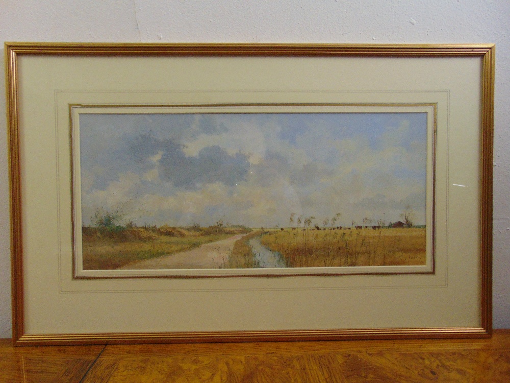 Roy Perry framed and glazed watercolour and gouache, Salthouse Norfolk, signed bottom right, 23 x