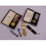 A quantity of Masonic jewels to include 9ct gold and silver medallions