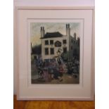 Mychael Barratt framed and glazed lithograph entitled Life Infinity Art VI of the Spaniards Inn,