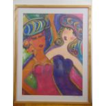 Barbara Katz Bierman framed and glazed limited edition lithograph titled Dazzling Dancers 363/400,