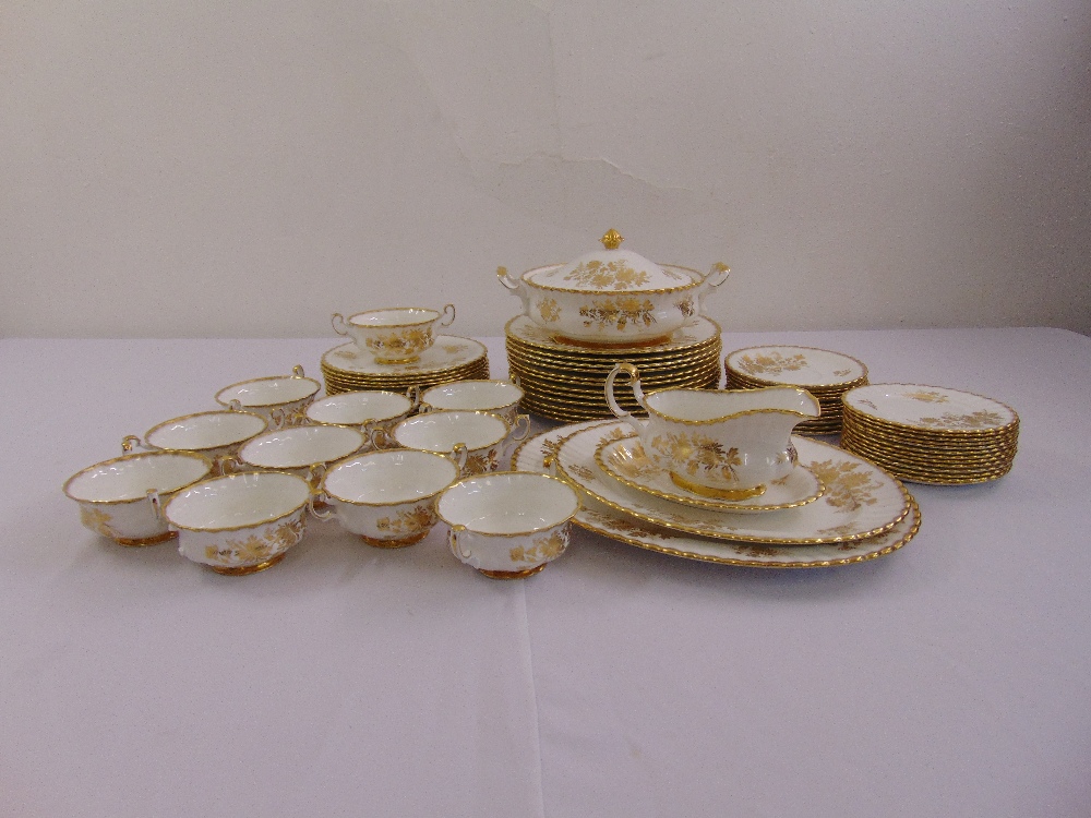 Royal Albert Golden Glory dinner service for twelve place settings to include plates, soup bowls and