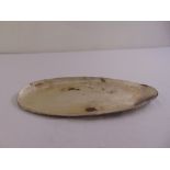 A Mexican white metal oval fish dish, stamped 925