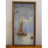 J Maurice Hoskings framed and glazed watercolour of ships at sea and a framed a glazed watercolour
