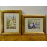 Trevor Waugh two framed and glazed limited edition polychromatic lithographic prints of Geese 76/500