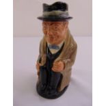 Royal Doulton Winston Churchill character jug, marks to the base