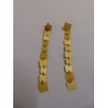 A pair of 18ct yellow gold drop earrings, approx total weight 6.1g