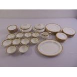 Royal Doulton Clarendon part dinner service to include plates, bowls, cups and saucers (55)