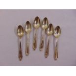 Six hallmarked silver teaspoons