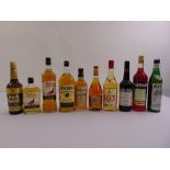 A quantity of alcohol to include whisky, cognac, sherry and liqueurs (10)