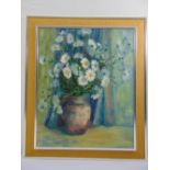 M. E. Willison framed oil on panel still life of flowers, signed bottom right, 60 x 48.5cm ARR