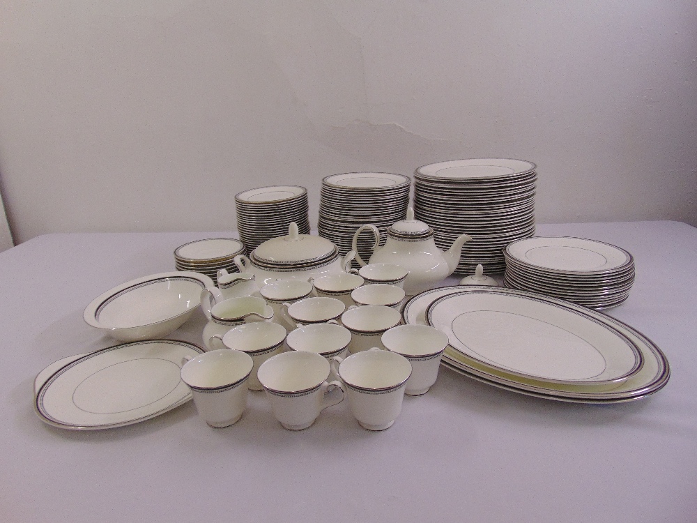 Royal Doulton Serenade dinner service to include plates, bowls, serving dishes, meat plates, cups,