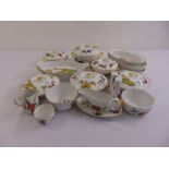 Royal Worcester Evesham pattern part dinner service to include covered dishes, vegetable dishes,