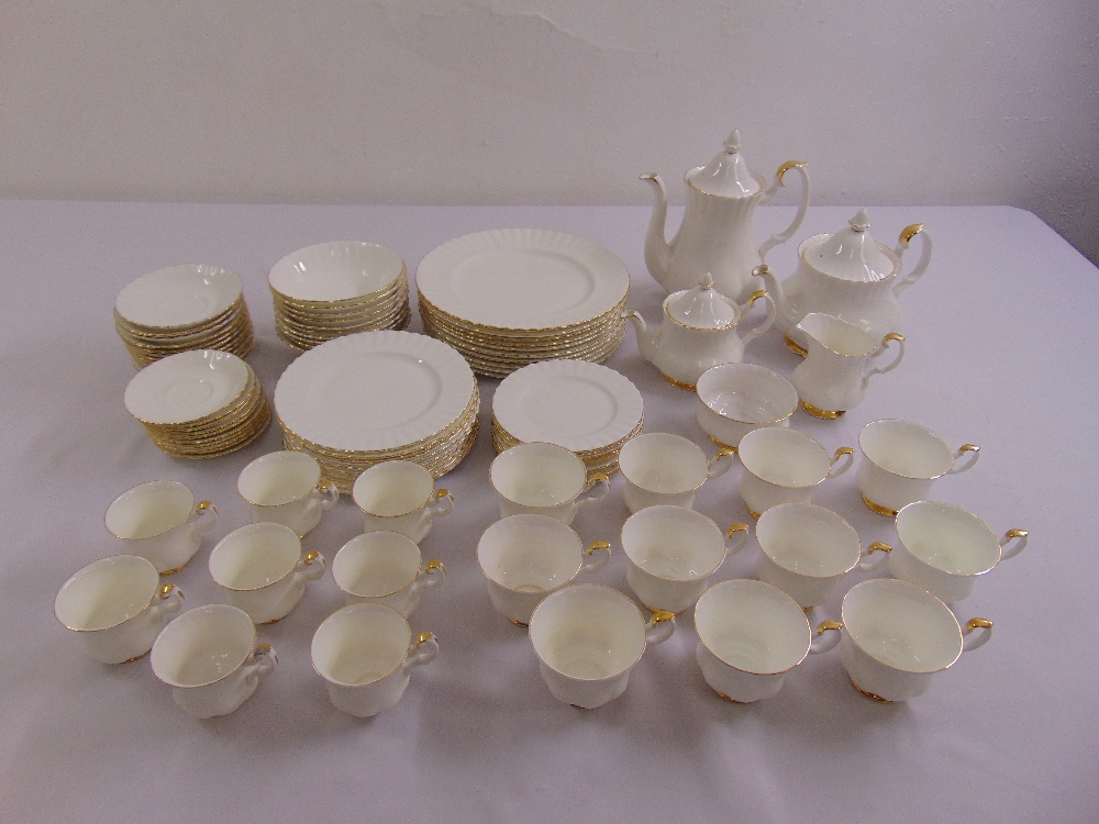 Royal Albert Val Dor part dinner, tea and coffee set to include plates, coffee pot, teapot, cups and