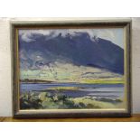 Anne Primrose Jury (Irish artist) three framed oils on panel of Achill Island Ireland, 23.5 x 31cm