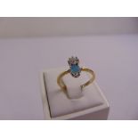 18ct yellow gold, opal and diamond ring, approx total weight 2.1g