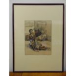 Louis Raemaekers framed and glazed polychromatic drawing titled Mater Dolorosa, signed bottom
