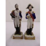 Two porcelain figurines of French military generals Nay and Lepi