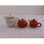 Three Chinese Republic period teapots of various form and shape