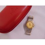 Omega Constellation bi-metal 18ct gold and stainless steel gentlemans wristwatch to include