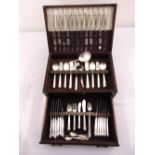 A canteen of silver plated flatware for twelve place settings
