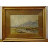 Finlay McKinnon framed and glazed watercolour of a Highland scene, signed bottom left, 23 x 34cm