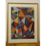 C. Goran Karlsson framed and glazed limited edition screen print abstract 89/200, signed bottom