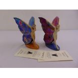 Two Carltonware figurines Butterfly Girls limited editions 55/600 and 49/350 to include COAs,