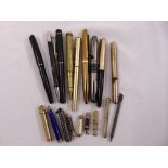 A quantity of fountain pens, propelling pens and ball point pens (20)