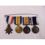 WWI trio of medals to include 1914-15 Star, The Great War for Civilisation, George V medal and