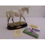 Royal Doulton limited edition figurine of Desert Orchid 2311/7500 to include plinth and COA modelled