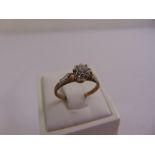9ct gold diamond ring, approx total weight 1.5g