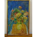 Lapeyte framed oil on canvas still life of flowers, signed bottom left, 61 x 38cm