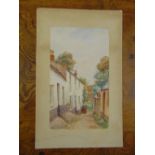 W. Sands watercolour of a cottage and trees, signed bottom right, 30 x 18cm