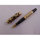 Marathon fountain pen with 14ct gold nib and gold plated mounts