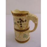 Royal Worcester jug with elephant mask side handle, the sides decorated with geometric forms,