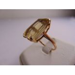 9ct yellow gold and citrine dress ring, approx total weight 6.0g