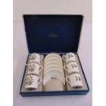 Royal Worcester cased coffee set to include cups and saucers